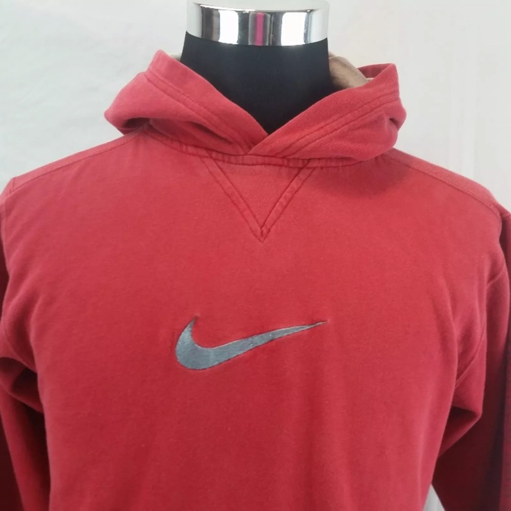Vintage Nike Pullover Hoodie Red Mens Sz L EUC